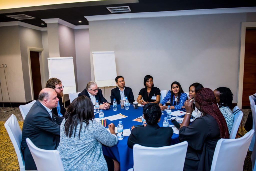Oxford Policy Fellows at a round-table discussion